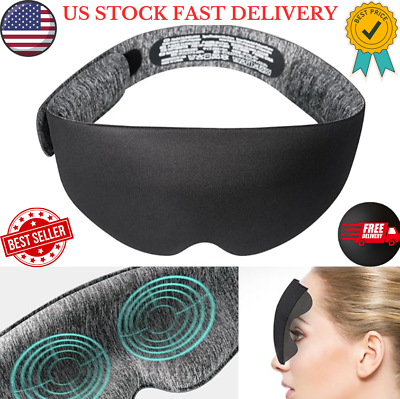 #ad NEW 3D Sleeping Eye Mask for Men Women Soft Pad Blindfold Cover Travel Sleep USA $7.99