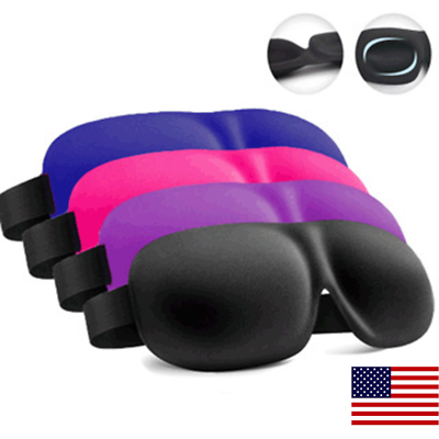 #ad 2 Eye Mask Sleep 3D Travel Soft Padded Shade Cover Rest Relax Sleeping Blindfold $4.99