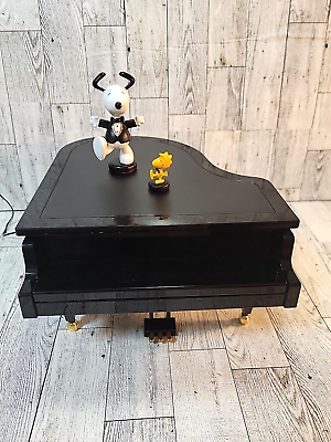 #ad Peanuts 50th Celebration Musical Baby Grand Piano Dancing Snoopy and Woodstock $75.00