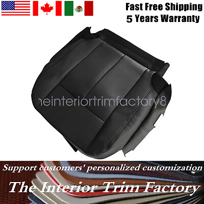 #ad For 2007 2014 Ford Expedition Driver Bottom Perforated Leather Seat Cover Black $46.59