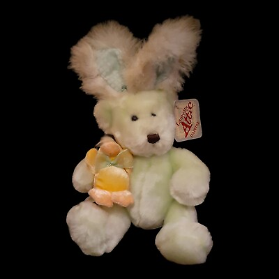 #ad Easter Dan Dee Bear w Bunny Ears Plush Laurell#x27;s Attic Daphne Green Duck Soft $12.30