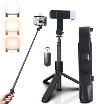 #ad Remote 360° Selfie Stick Tripod Stand LED Wireless Bluetooth for iPhone Android $16.88