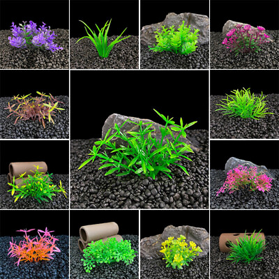 #ad 1PC Simulation Grass Aquatic Water Plants Fish Tank Aquarium Landscaping Plants $5.44
