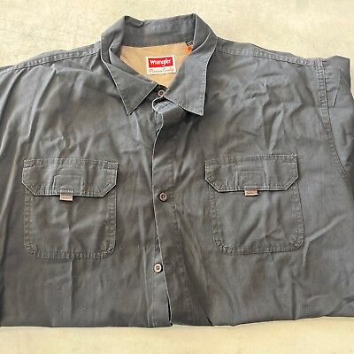 #ad Wrangler Premium Quality Cargo Shirt Size 2XL Button Up Short Sleeve $20.00
