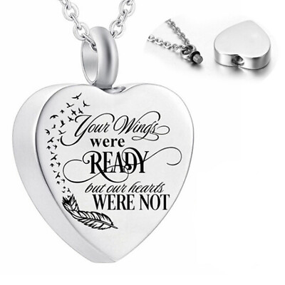 #ad Heart Urn Necklace for Ashes Cremation Jewelry Keepsake Memorial Pendant^ZB $2.83