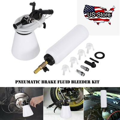 #ad 1L Pneumatic Car Brake Fluid Bleeder Bleeding Tool Brake Oil Replacement Kit * $32.99
