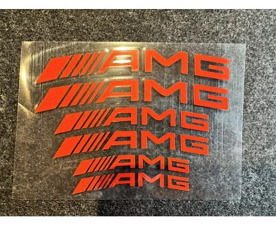 #ad 6x AMG Bremssattel Sticker Aufkleber hitzebeständig Rot Gerade oder Gebogen EUR 7.80