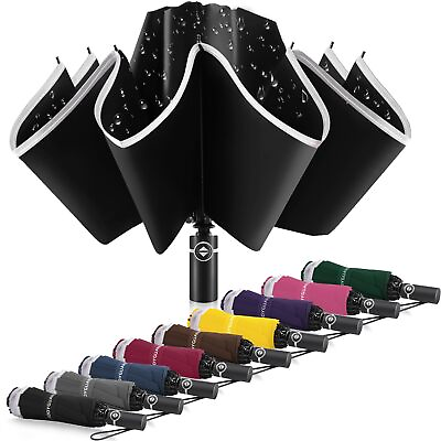 Inverted Umbrella Large Windproof Umbrellas for Rain Sun Travel Umbrella Comp... $30.92