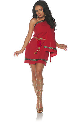#ad Red Toga Tunic Scarf Belt Egyptian Greek Roman Halloween Costume Adul sz X Large $16.38