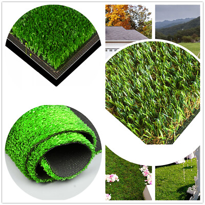 Synthetic Green Garden Landscape Mat Turf Grass Rug Lawn Carpet Artificial New #ad $29.77