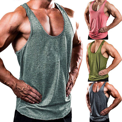 #ad ✿Men Sleeveless Vest Tank Top Training Gym Sports Muscle Sports T Shirt Camisole $10.79