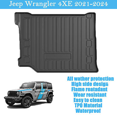 #ad Premium Quality Cargo Liner TPO Cargo Trunk Mat for Jeep Wrangler 4XE 2021 2024 $39.36