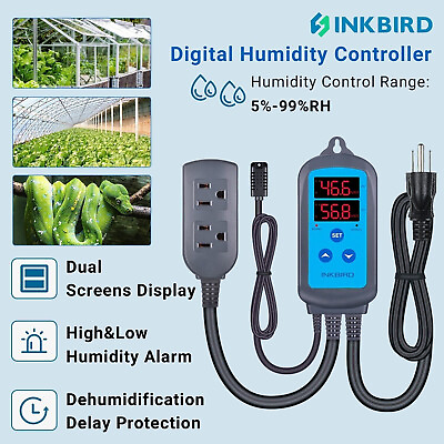 #ad Inkbird Humidity Controller Wired Thermostat Murshroom Hydroponics Grow 110V C F $33.33