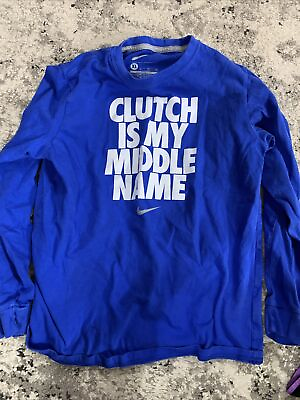 #ad Boys NIKE Clutch Is My Middle Name Youth Long Sleeve T Shirt Size XL X Large $10.00