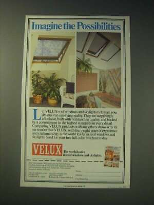 #ad #ad 1989 Velux Roof windows and Skylights Ad Imagine the possibilities $19.99