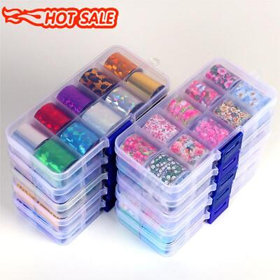 #ad Holographic Nail Art Transfer Foil Sticker Flower Starry AB Paper Wraps US $1.21