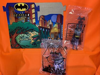 #ad 2 Batman Joker amp; BAT MITE Happy Meal Toys amp; Box Mc Donald’s Taco Bell Carls Jr. $22.50