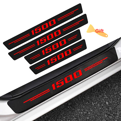 #ad 4pcs For Chevy Silverado 1500 Letters Cab Pickup Door Sill Cover Step Protectors $10.99