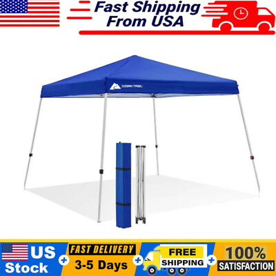 Leg Canopy Instant Slant Steel UV Protection Height Adjustable Blue W Carry Bag $71.21