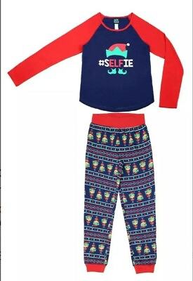 #ad Girl#x27;s JELLIFISH 2 piece quot;ELF SELFIEquot; Christmas Pajama Set NEW Size 7 8 $19.99