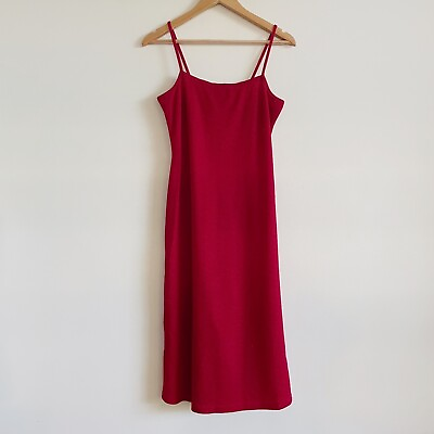 #ad vintage red slip dress stretchy shiny glitter slip dress AU $55.00