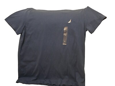 #ad NEW Men#x27;s Nautica COTTON T Shirt NAVY BLUE SIZE MEDIUM SHORT SLEEVE $19.99