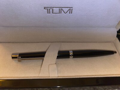 #ad TUMI Collector Item NIB Black Writing Pen w Hard Lacquered Presentation Box NWT $225.00