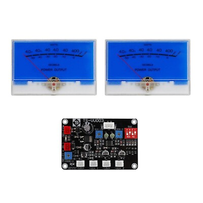 #ad 2pcs McIntosh Classic Big Blue DB VU Meter Level Amplifier w Driver Board $47.15