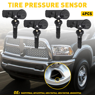 #ad 4* Tire Sensor Pressure TPMS For 2011 2012 2013 Ram 1500 2500 3500 Car Parts $26.99