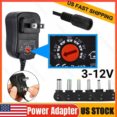 #ad Muti Universal AC To DC Adjustable Power Adapter Supply Charger For Electronics $11.91
