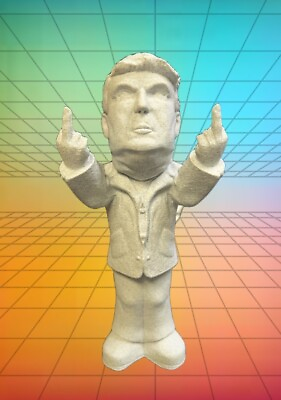 #ad Media Salute Edition Donald Trump Marble 3D Print Statue Limited Edition $35.00