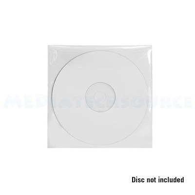 #ad 100 CPP Clear Plastic Sleeve Bag Envelope with Flap For CD DVD Disc 60 Microns $7.95