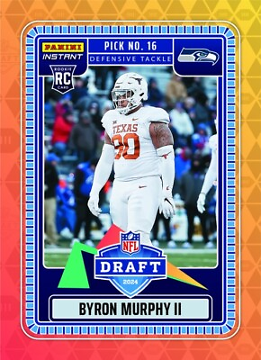 #ad 2024 Panini Instant NFL Byron Murphy II Draft Night SP Rookie Card **Pre Sell** $6.98