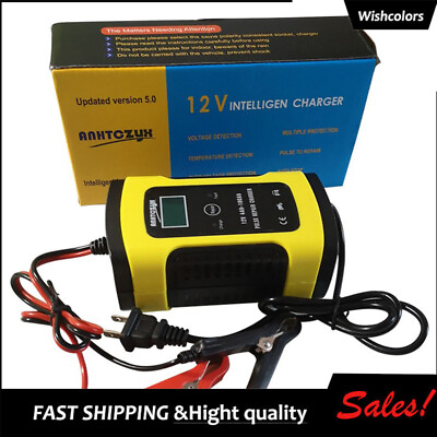 Battery Charger 12V 4Ah 100Ah Pulse Repair Battery Charger for Car Batteries WIS $22.54