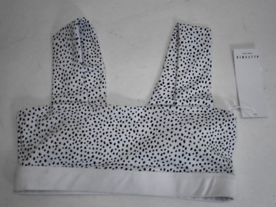 All Fenix Montana White Black Dotted Sports Bra Running Workout Support Small $12.99