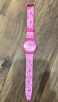 #ad #ad Swatch Pink Watch GP144 quot;MIAMI PEACHquot; 9 Months Old Working. Only Used Strap GBP 34.99