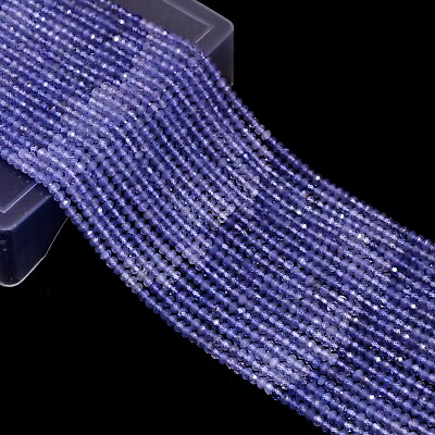#ad Multi AAA Tanzanite Gemstone 3mm 4mm Faceted Rondelle Loose Beads 13quot; Strand $183.99
