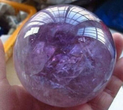 #ad AAA NEW Natural Amethyst Quartz Crystal Sphere Ball Healing Stone 40mm Stand $16.19
