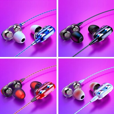 #ad 3.5mm Super Bass In ear HIFI Stereo Earphone Earbuds Headphone Headset With Mic $1.99