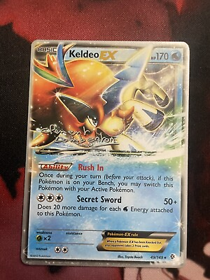 #ad Keldeo EX 49 149 2013 World Championship Card LP Promo Pokemon World $3.50