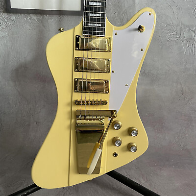 #ad Factory Cream Solid Bird Electric Guitar HHH Pickups Gold Parts Special Bridge $276.72