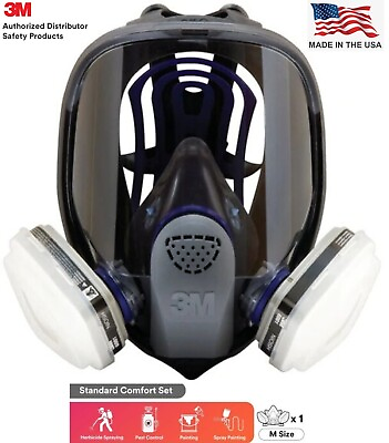 3M 7 IN 1 ULTIMATE FULL FACE RESPIRATOR FACEPIECE GAS MASK SPRAYING PAINTING LRG $268.95