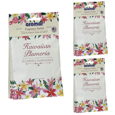 #ad 6 Pc Plumeria Flower Scented Sachet Drawer Bags Large Fresh Scent Air Freshener $23.97