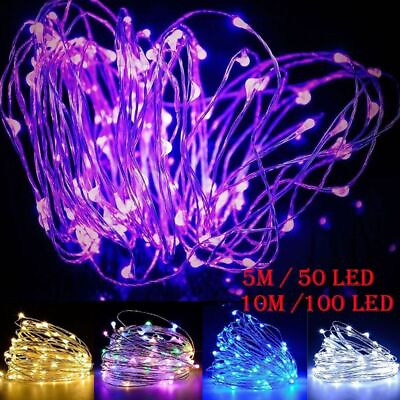 50 100 LED USB Micro Rice Wire Copper Fairy String Lights Christmas Party Decor $5.57