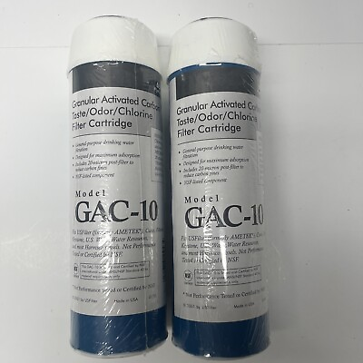 #ad LOT OF 2 US Filter GAC 10 Granular Activated Carbon Cartridge Filter GAC10 $24.32