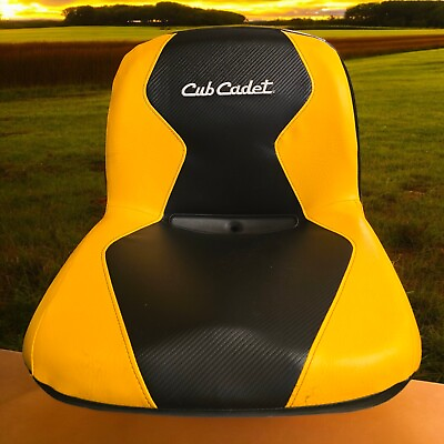 #ad PRIVATE SALE##OEM Cub Cadet Yellow Black Lawn Mower Seat 3 bolt mount w drain $139.00