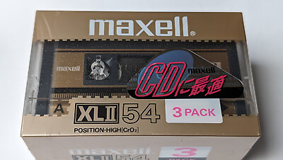 Maxell XLII 54 1985 Japan 3psc 3pack New transparent foil $99.00