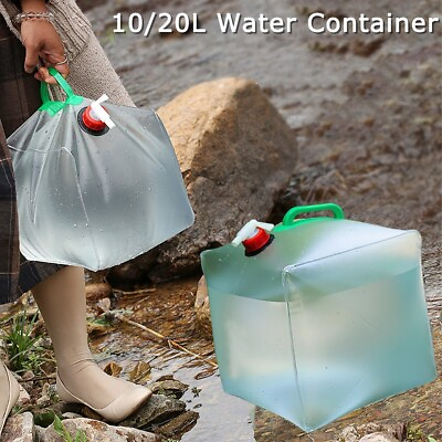 #ad Large Capacity Outdoor Camping Collapsible Water Bag Water Container Lightweight $7.99