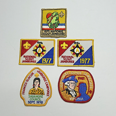 #ad Vintage 5 Boy Scout Patches Jamboree BSA $24.99