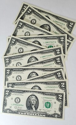 #ad ✯UNCIRCULATED ** RARE Two Dollar Bills ✯ ** LOWEST PRICE ON SITE Save On Bulk $2.75